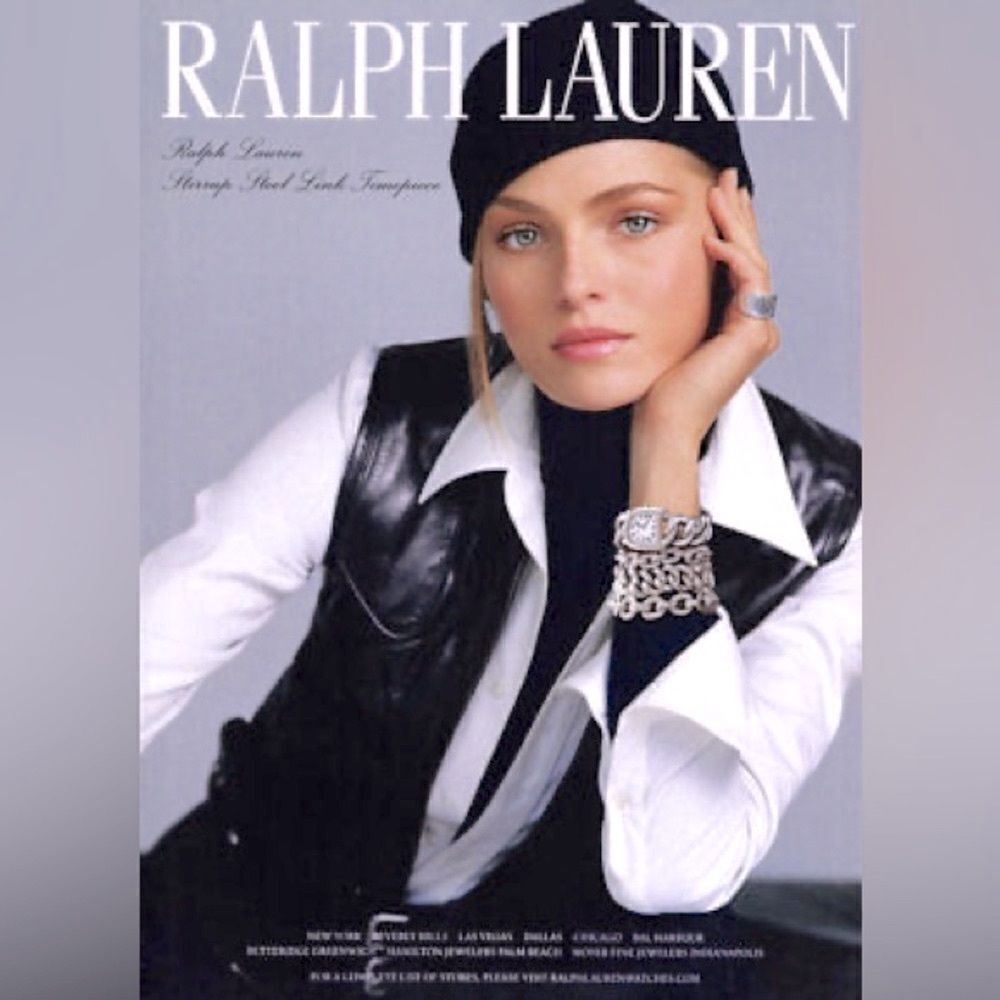 Ralph Lauren Black Cashmere Blend Jet Hematite Beaded Cable Knit Beanie